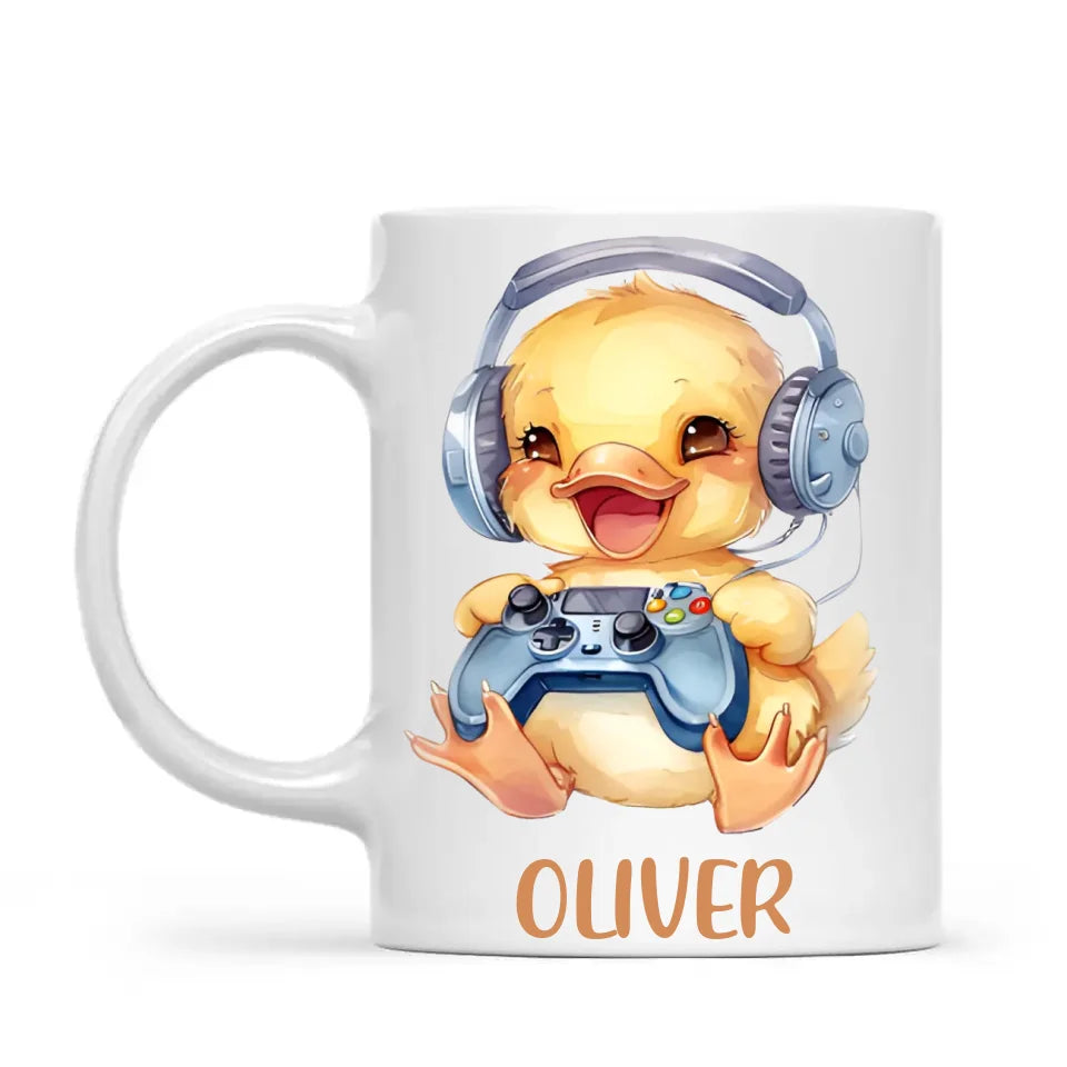 Duckling Dynamo Gamer - Personalised Kids Mug