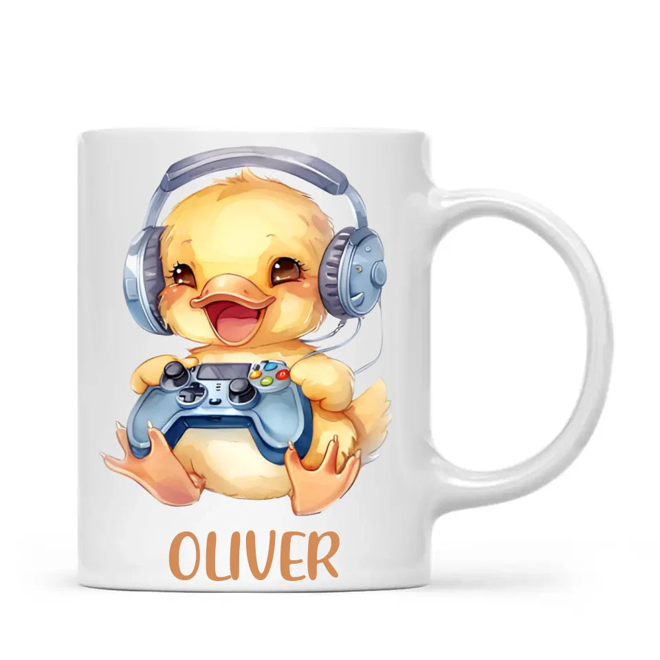 Duckling Dynamo Gamer - Personalised Kids Mug