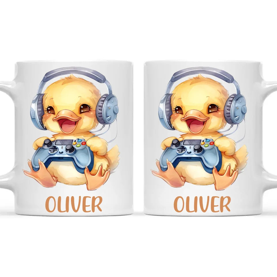 Duckling Dynamo Gamer - Personalised Kids Mug