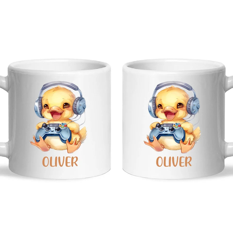 Duckling Dynamo Gamer - Personalised Kids Mug