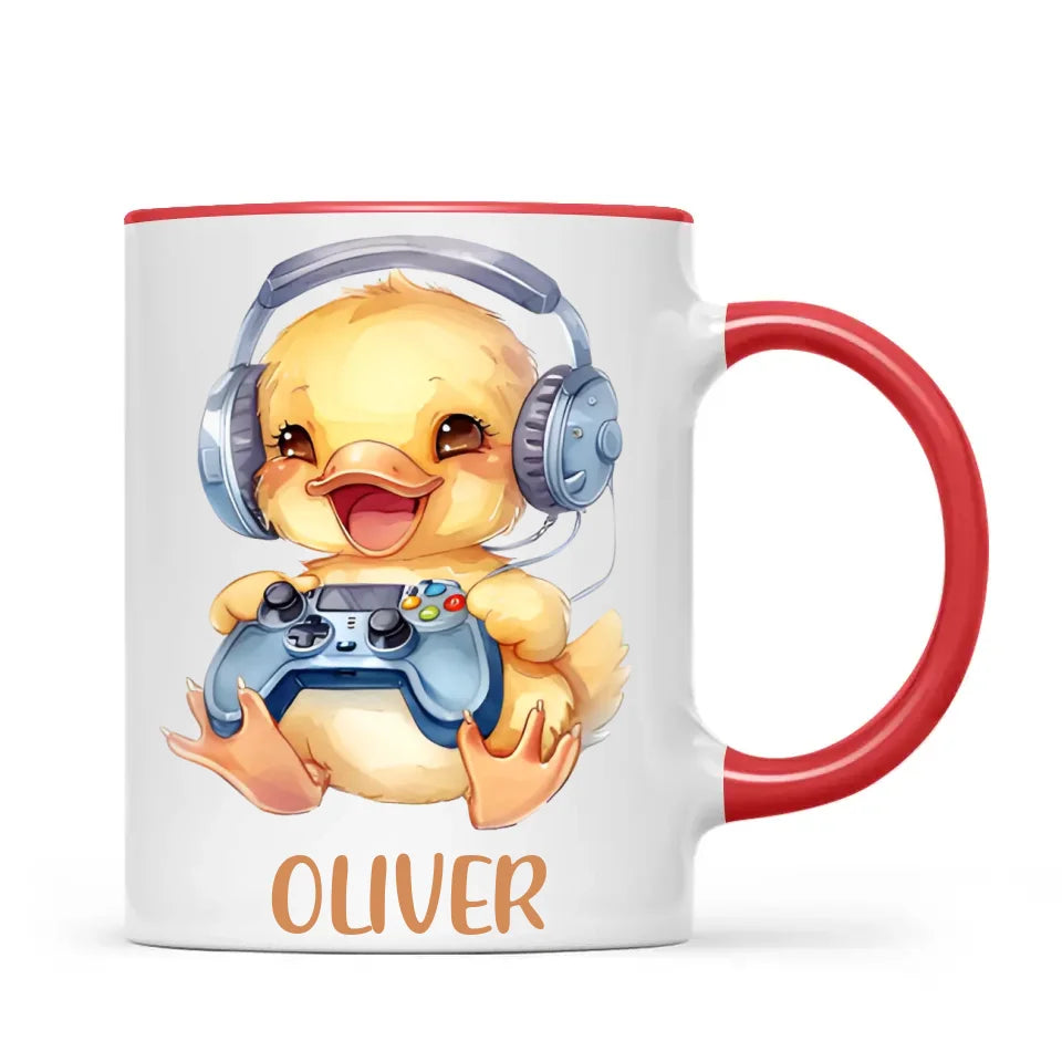 Duckling Dynamo Gamer - Personalised Kids Mug