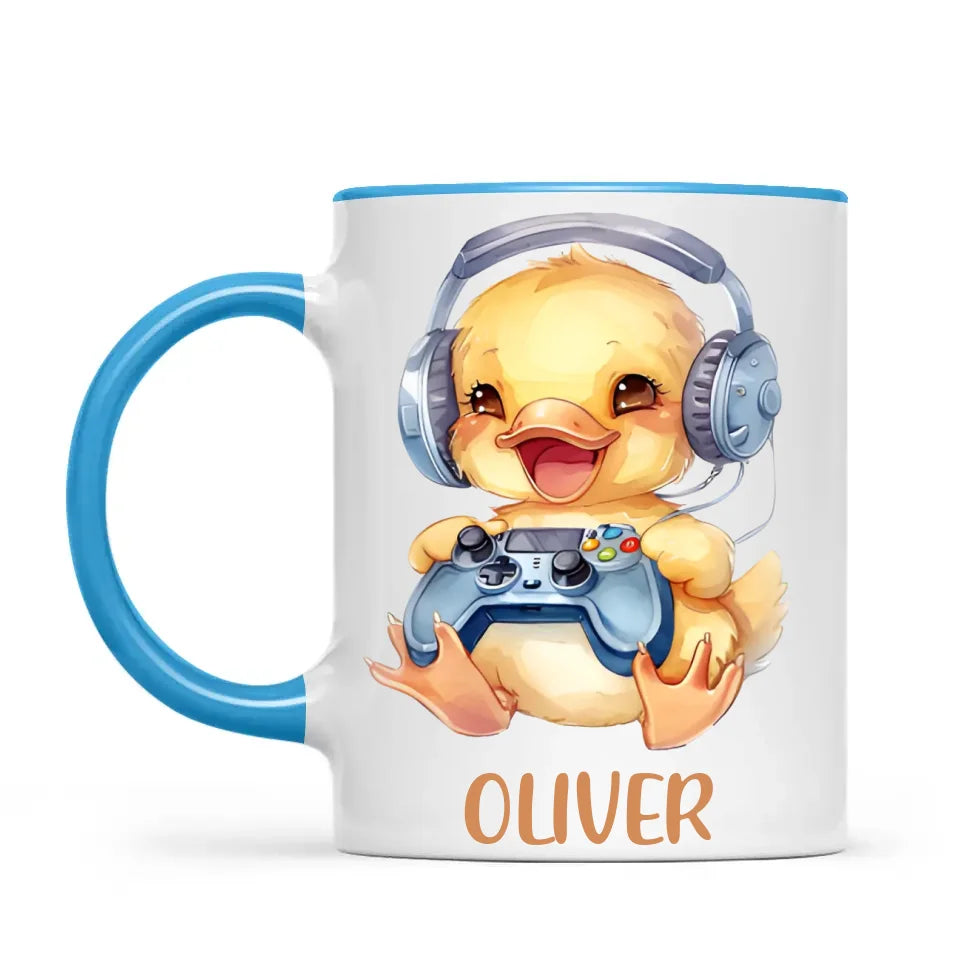 Duckling Dynamo Gamer - Personalised Kids Mug