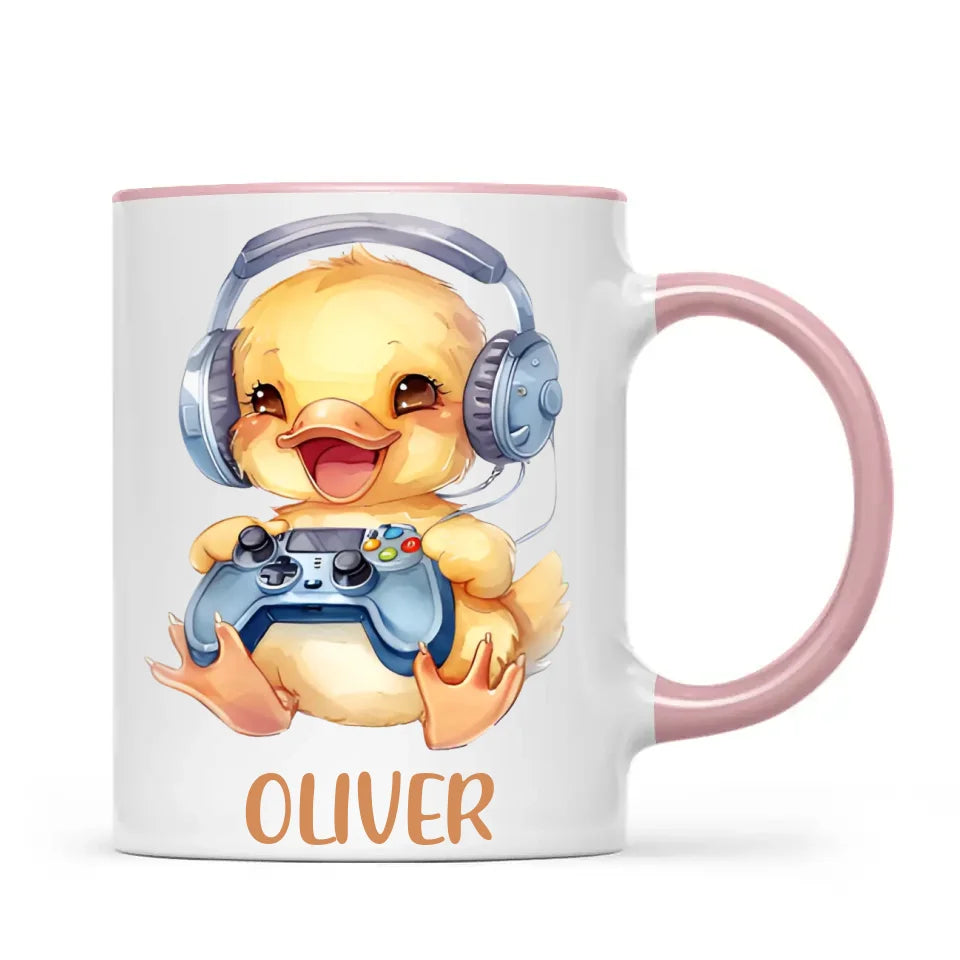 Duckling Dynamo Gamer - Personalised Kids Mug