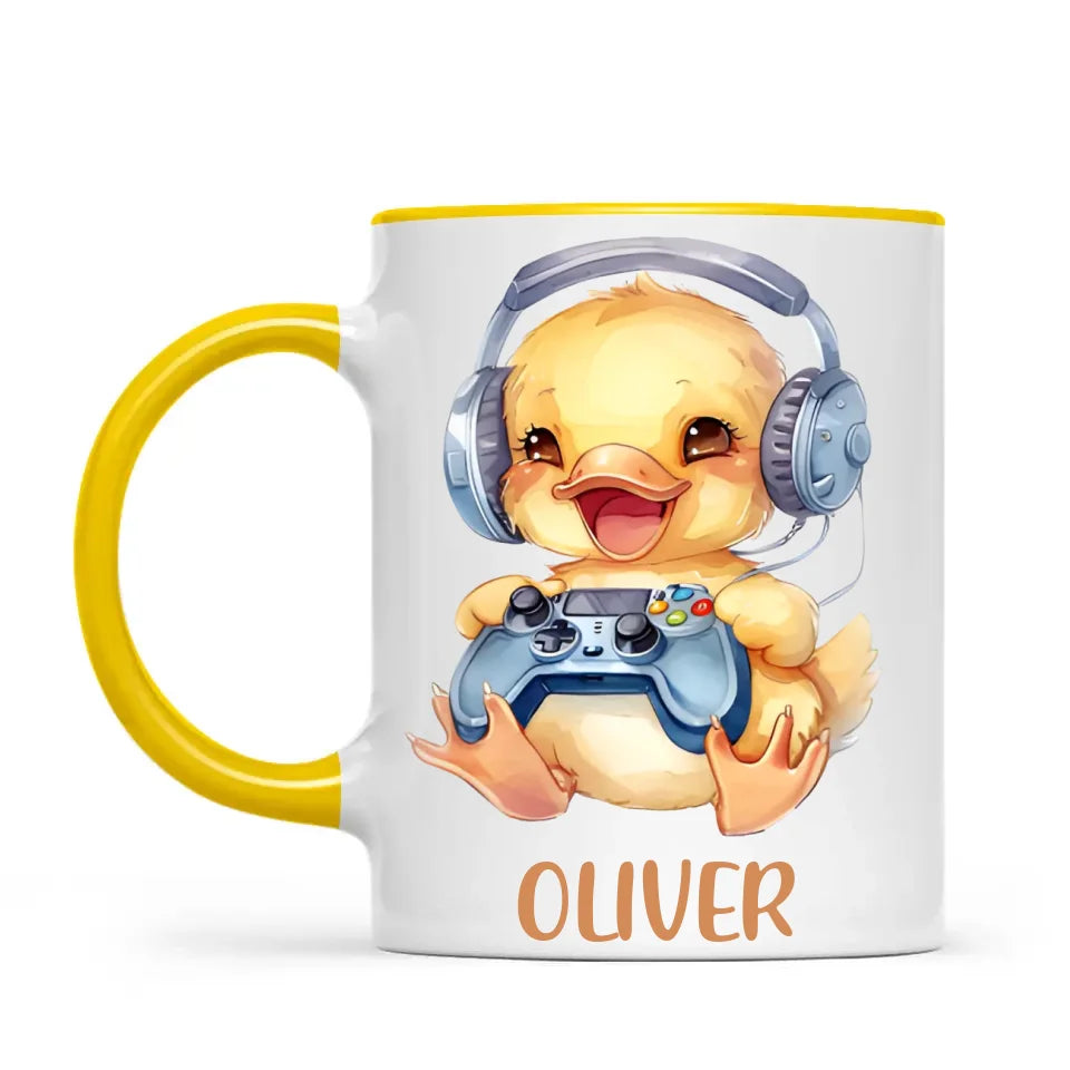 Duckling Dynamo Gamer - Personalised Kids Mug