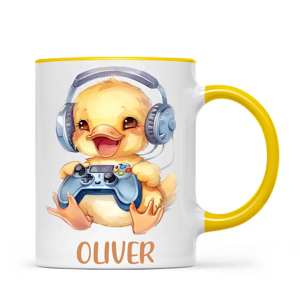 Duckling Dynamo Gamer - Personalised Kids Mug