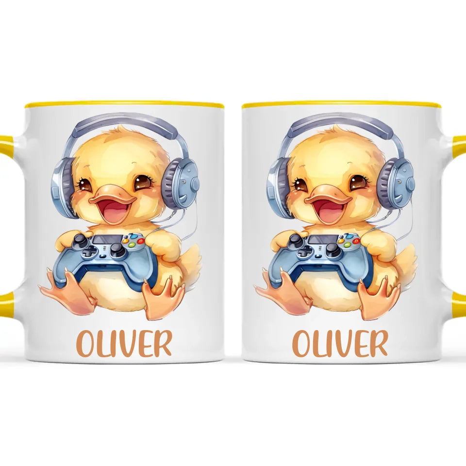 Duckling Dynamo Gamer - Personalised Kids Mug