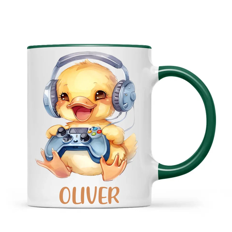 Duckling Dynamo Gamer - Personalised Kids Mug