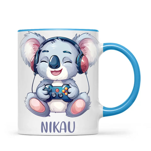 Cheerful Koala Gamer - Personalised Kids Mug