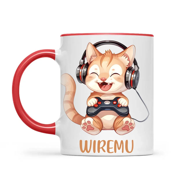 Kitten Gaming Adventure - Personalised Kids Mug