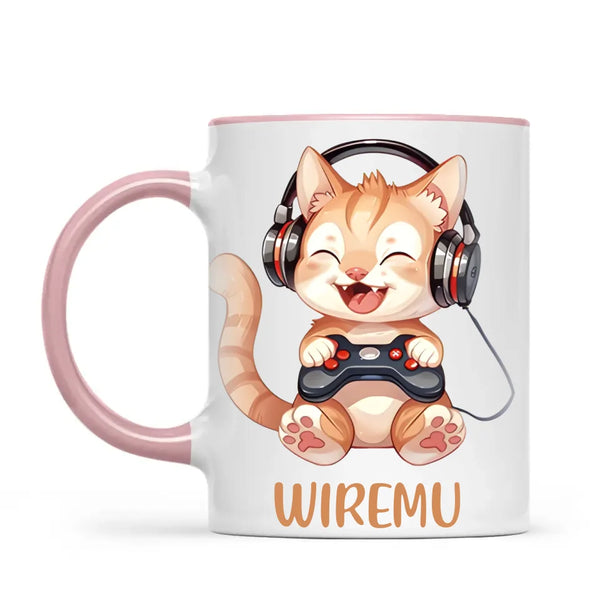 Kitten Gaming Adventure - Personalised Kids Mug