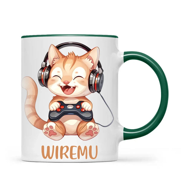 Kitten Gaming Adventure - Personalised Kids Mug