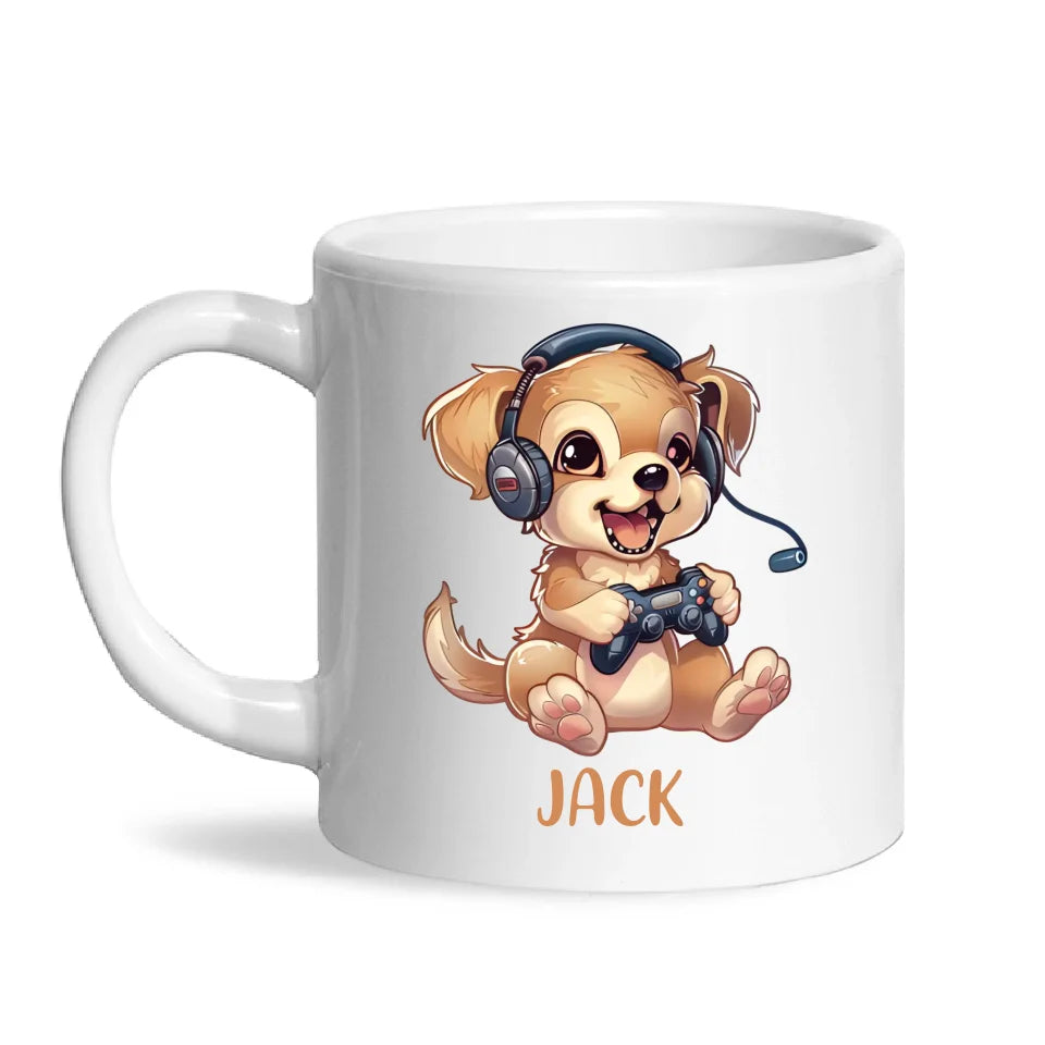 Gamer Pup Fun - Personalised Kids Mug