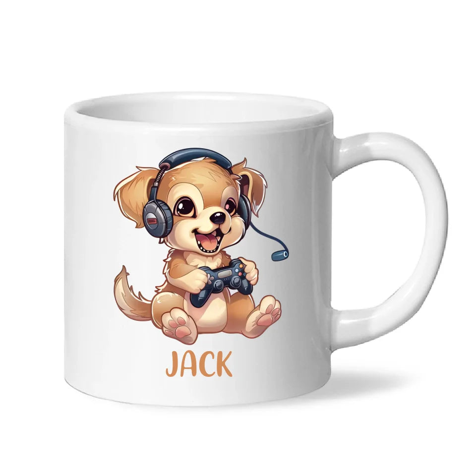 Gamer Pup Fun - Personalised Kids Mug