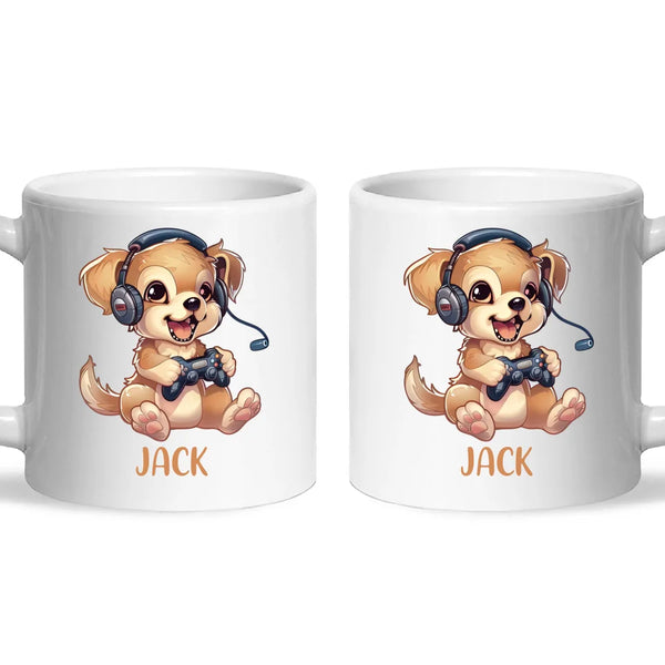 Gamer Pup Fun - Personalised Kids Mug