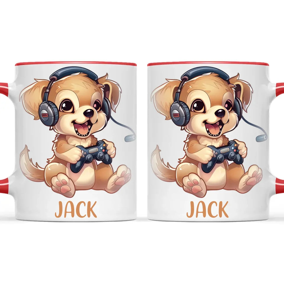 Gamer Pup Fun - Personalised Kids Mug