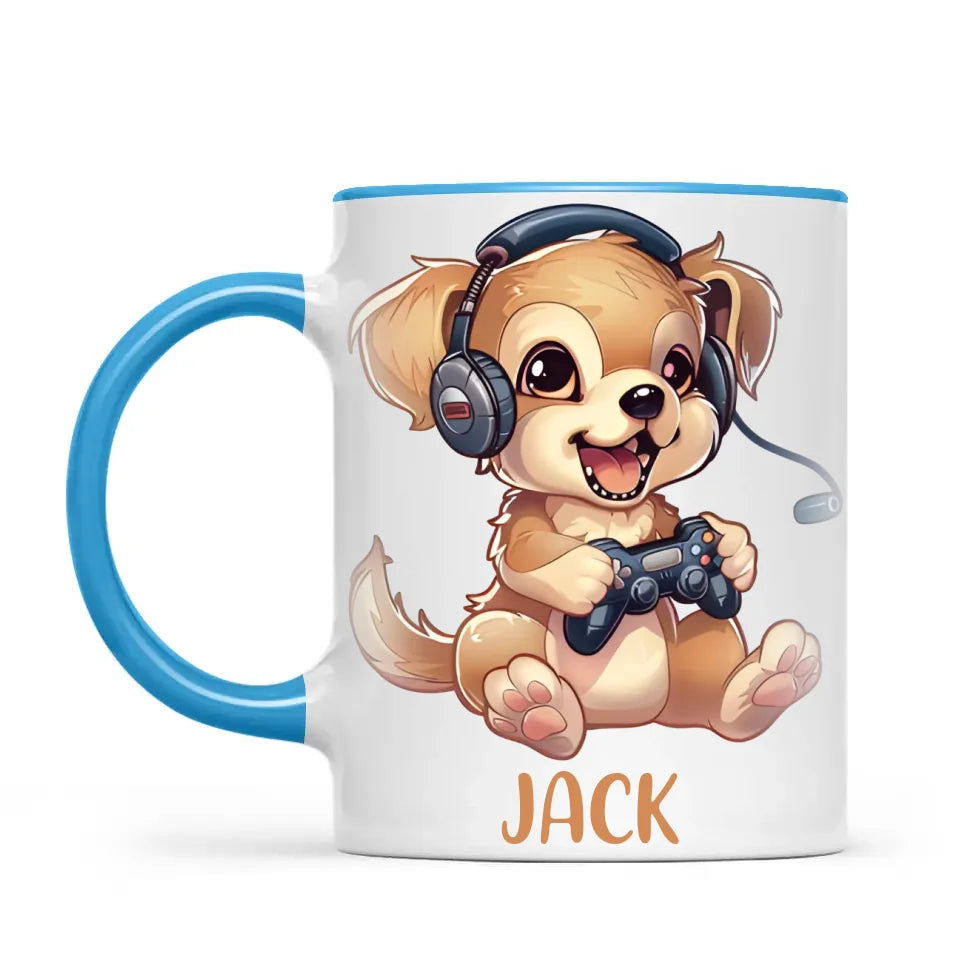 Gamer Pup Fun - Personalised Kids Mug