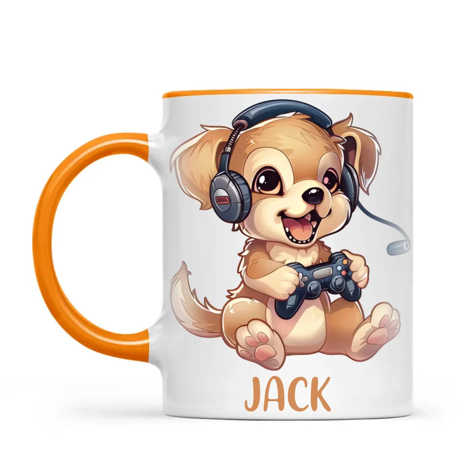 Gamer Pup Fun - Personalised Kids Mug