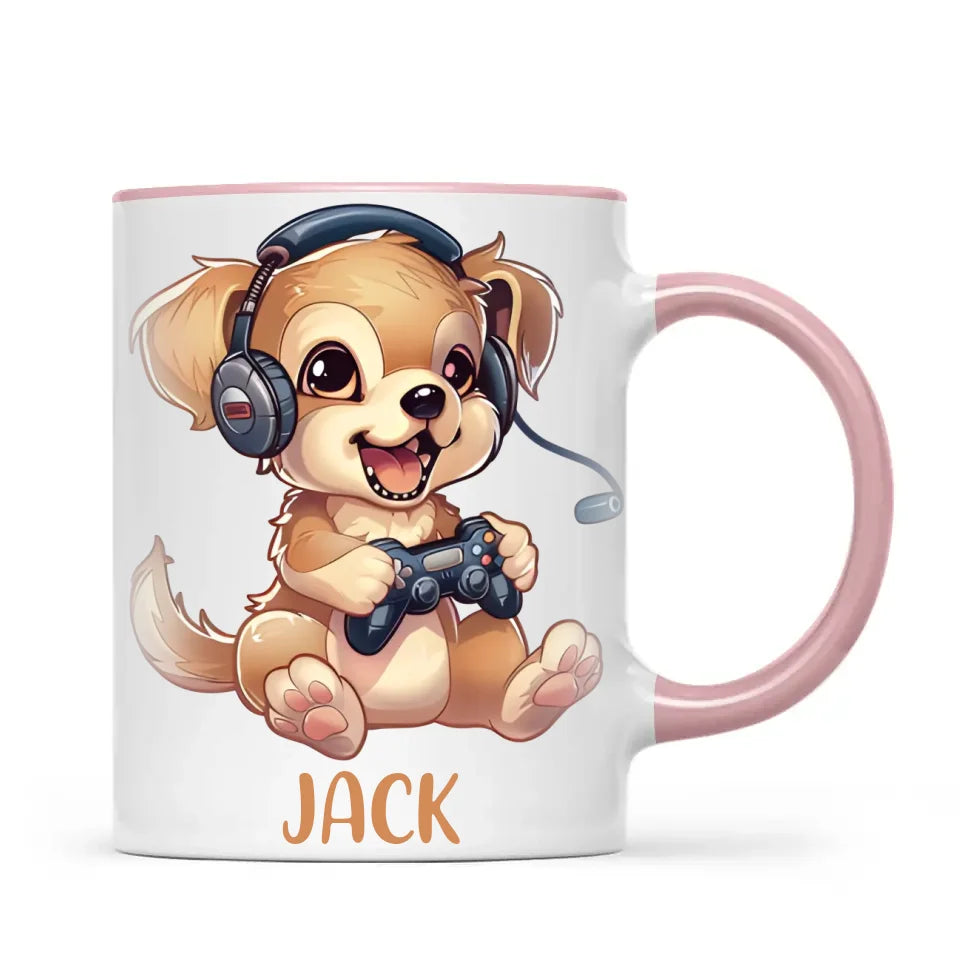 Gamer Pup Fun - Personalised Kids Mug