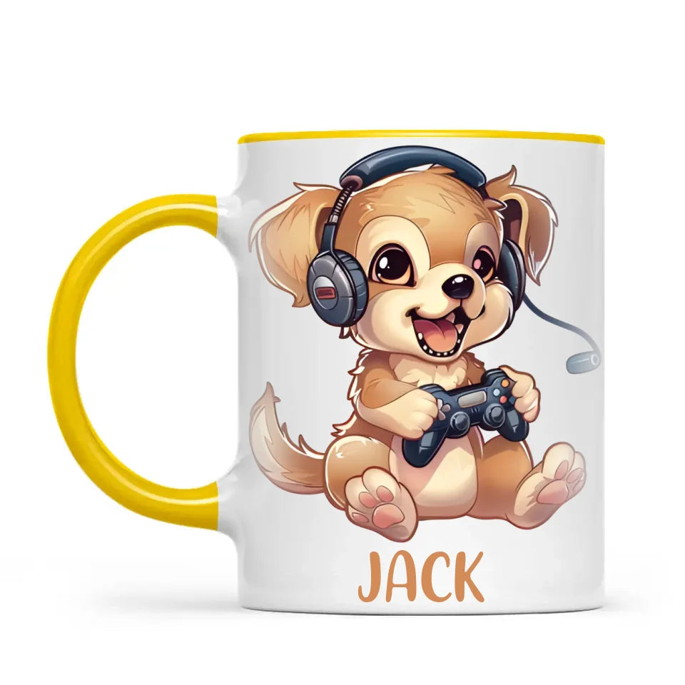 Gamer Pup Fun - Personalised Kids Mug