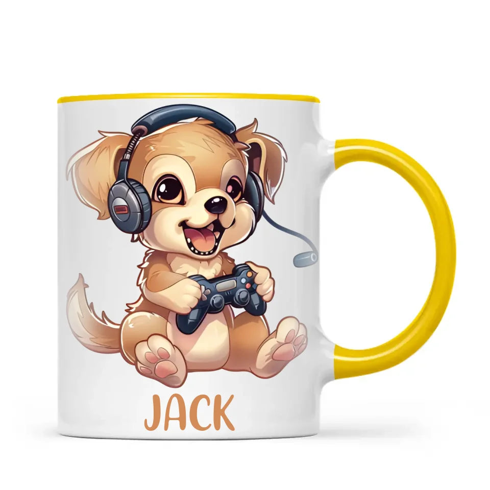 Gamer Pup Fun - Personalised Kids Mug