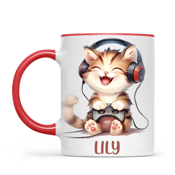 Gamer Kitty Fun - Personalised Kids Mug