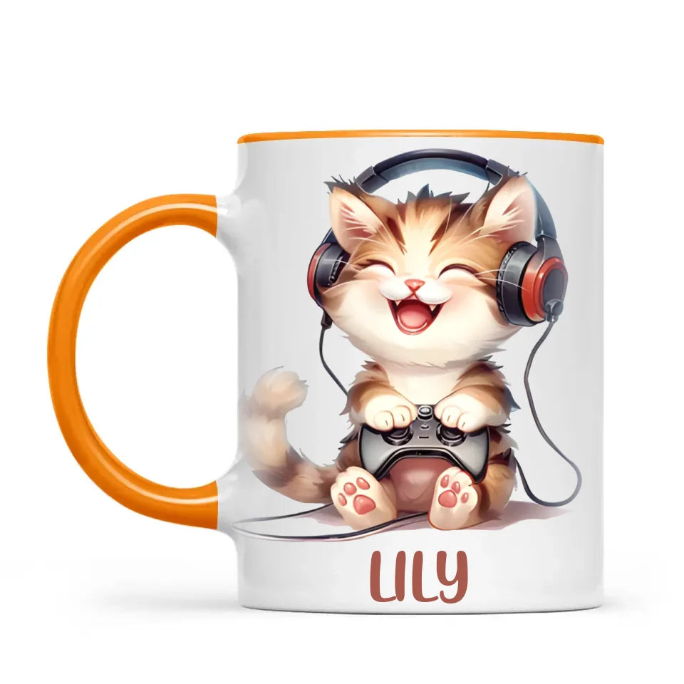 Gamer Kitty Fun - Personalised Kids Mug