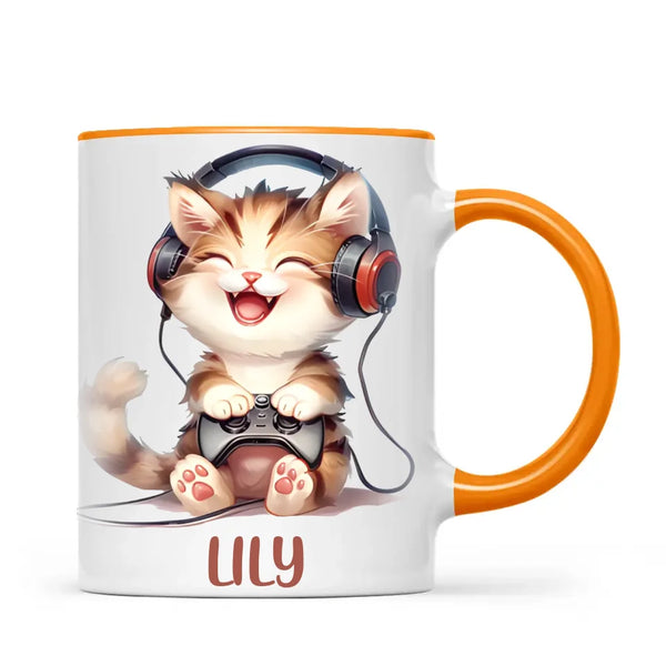 Gamer Kitty Fun - Personalised Kids Mug