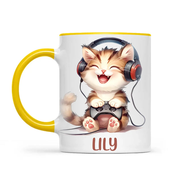 Gamer Kitty Fun - Personalised Kids Mug