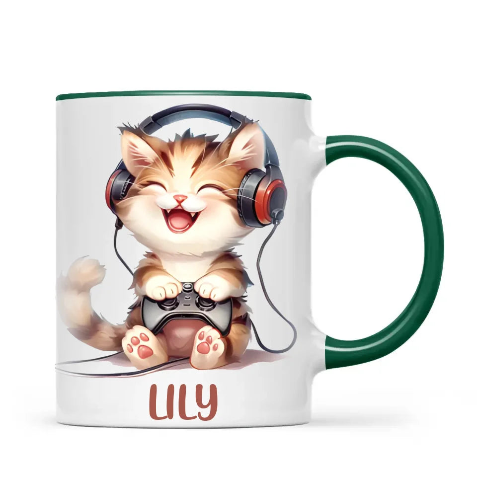 Gamer Kitty Fun - Personalised Kids Mug