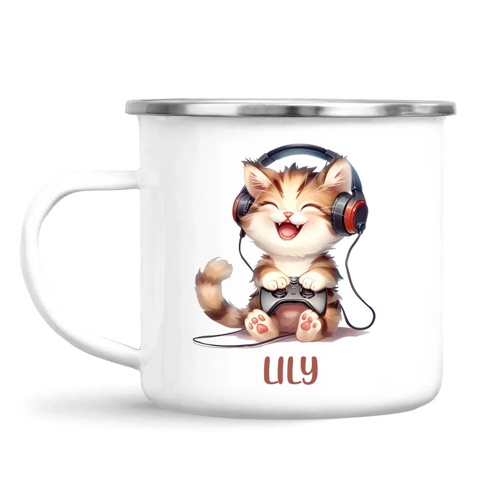 Gamer Kitty Fun - Personalised Kids Mug