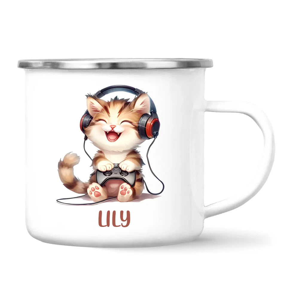 Gamer Kitty Fun - Personalised Kids Mug