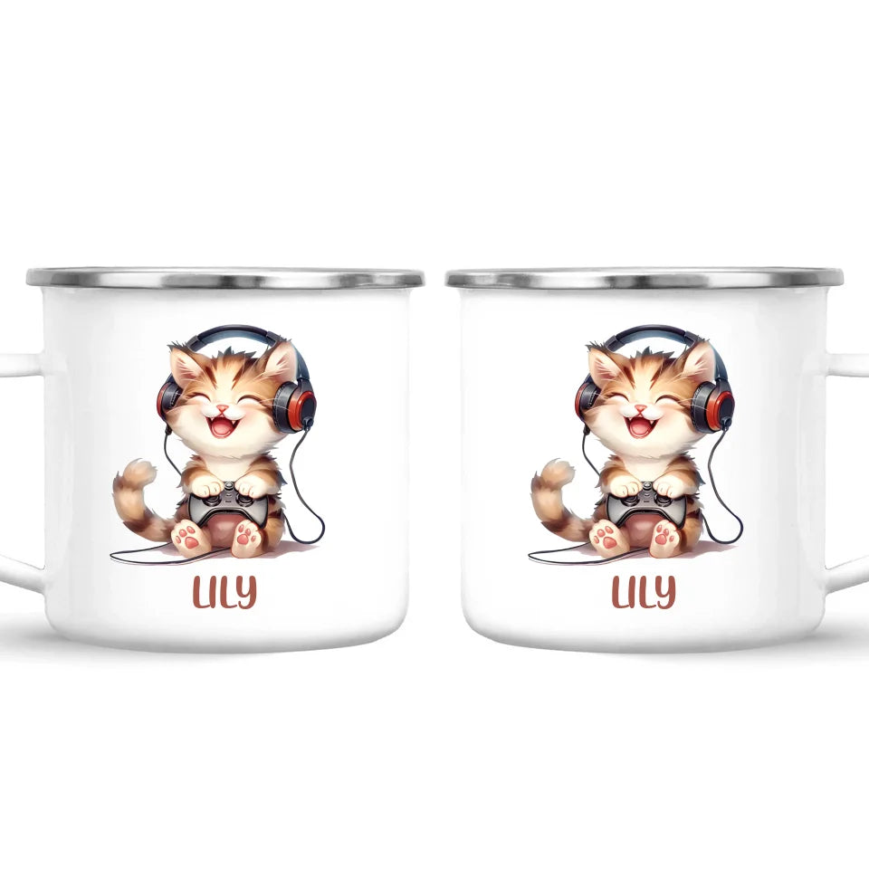 Gamer Kitty Fun - Personalised Kids Mug