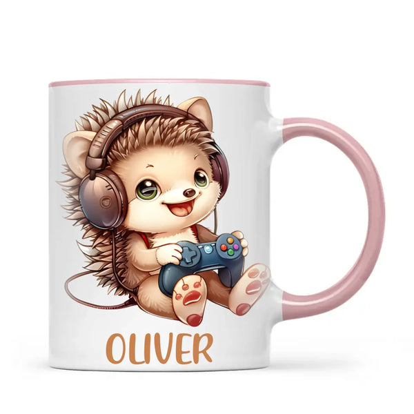 Gamer Hedgehog Fun - Personalised Kids Mug