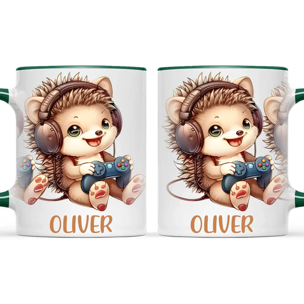 Gamer Hedgehog Fun - Personalised Kids Mug