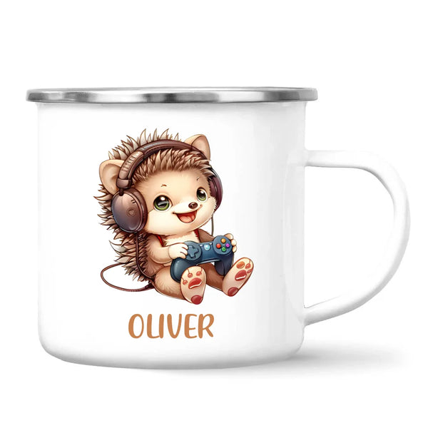 Gamer Hedgehog Fun - Personalised Kids Mug