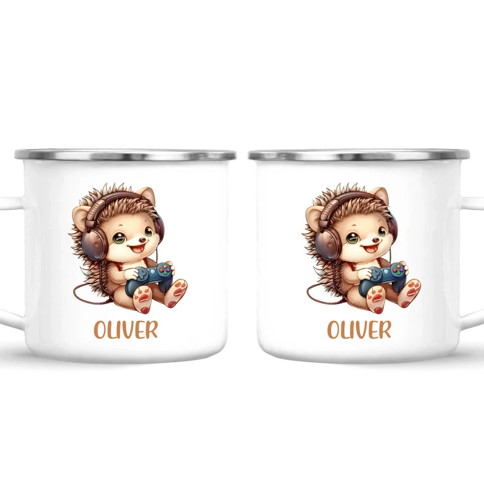 Gamer Hedgehog Fun - Personalised Kids Mug