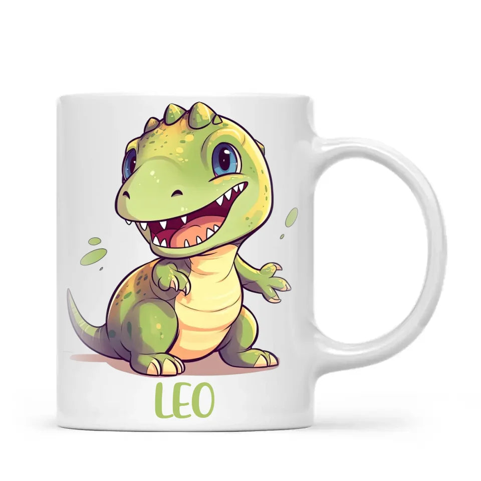 Cheerful Dino - Personalised Kids Mug