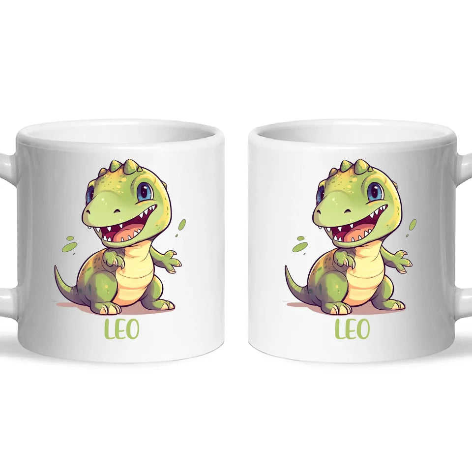 Cheerful Dino - Personalised Kids Mug