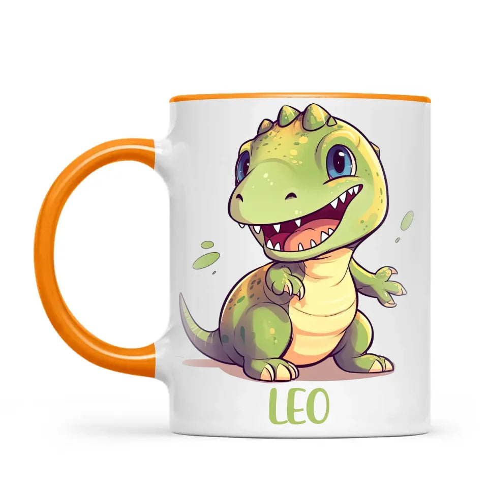 Cheerful Dino - Personalised Kids Mug