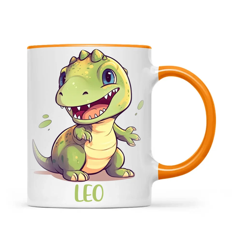 Cheerful Dino - Personalised Kids Mug