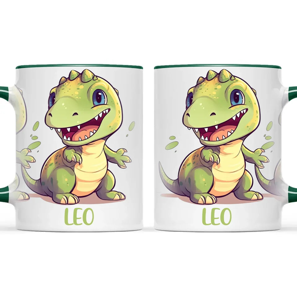 Cheerful Dino - Personalised Kids Mug