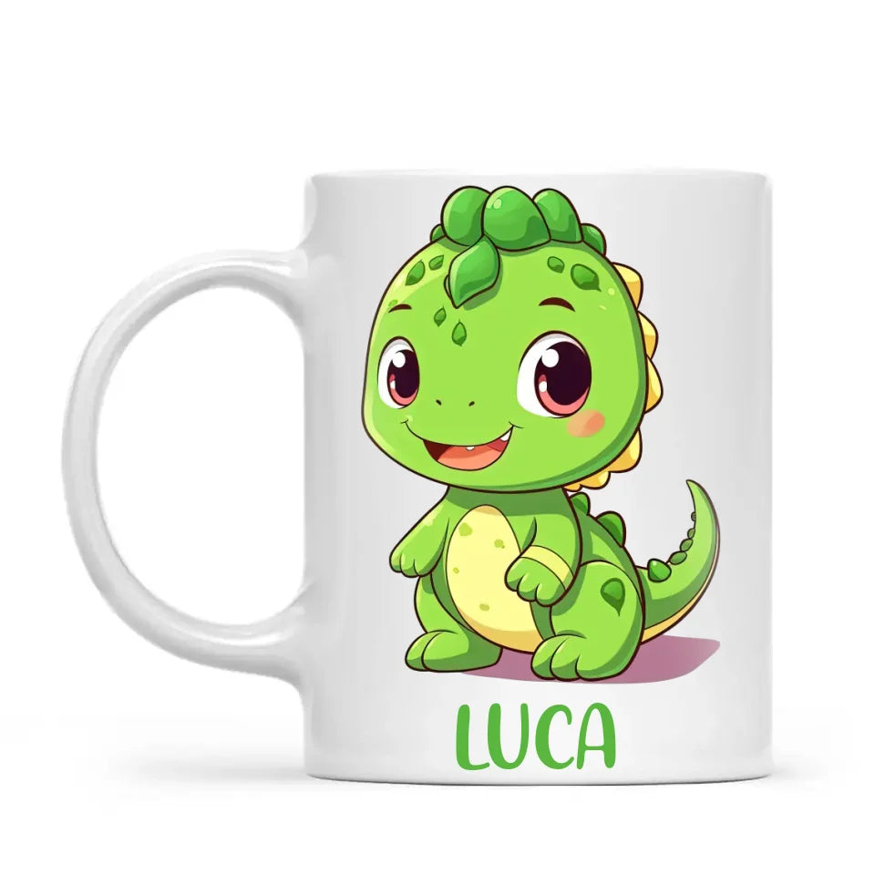 Green Dino Pal - Personalised Kids Mug