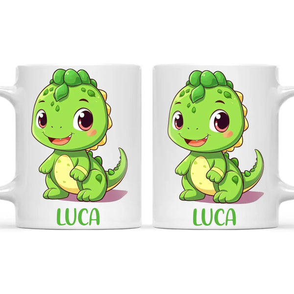 Green Dino Pal - Personalised Kids Mug