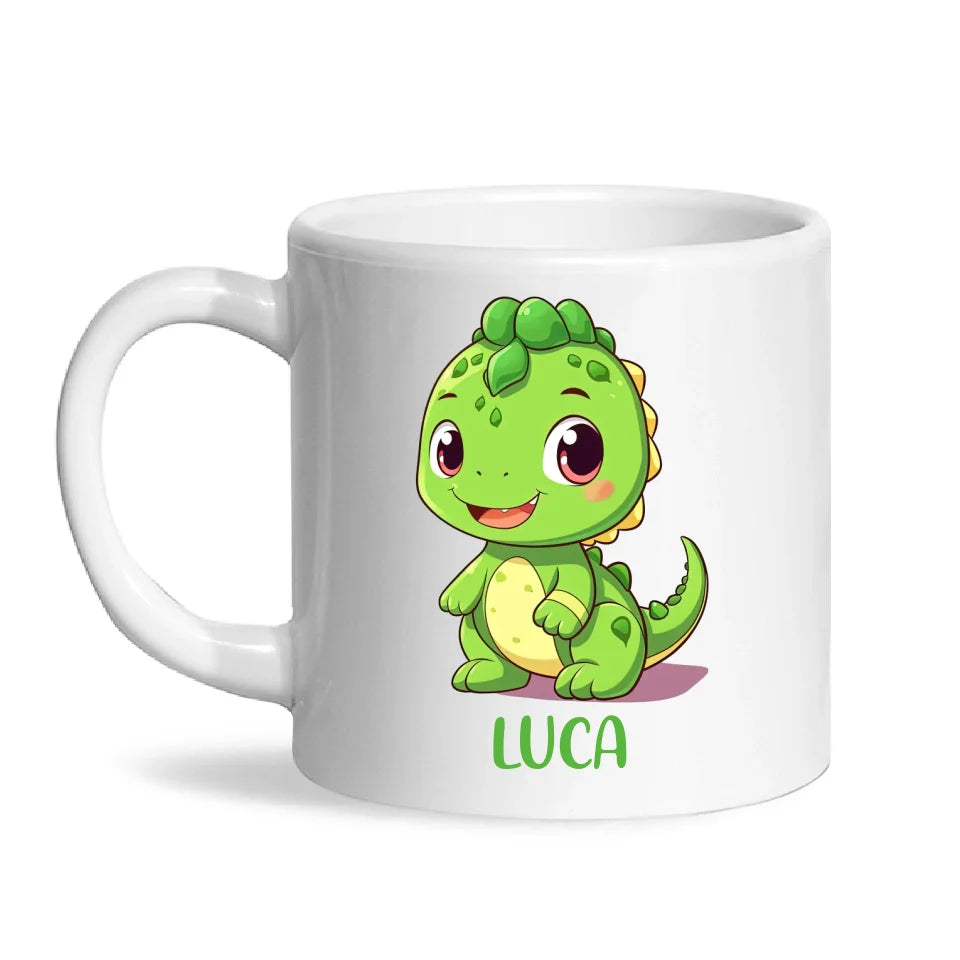 Green Dino Pal - Personalised Kids Mug