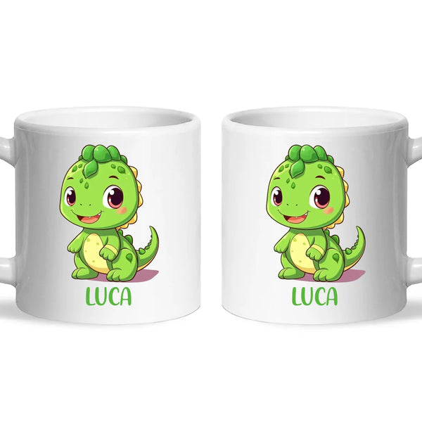 Green Dino Pal - Personalised Kids Mug