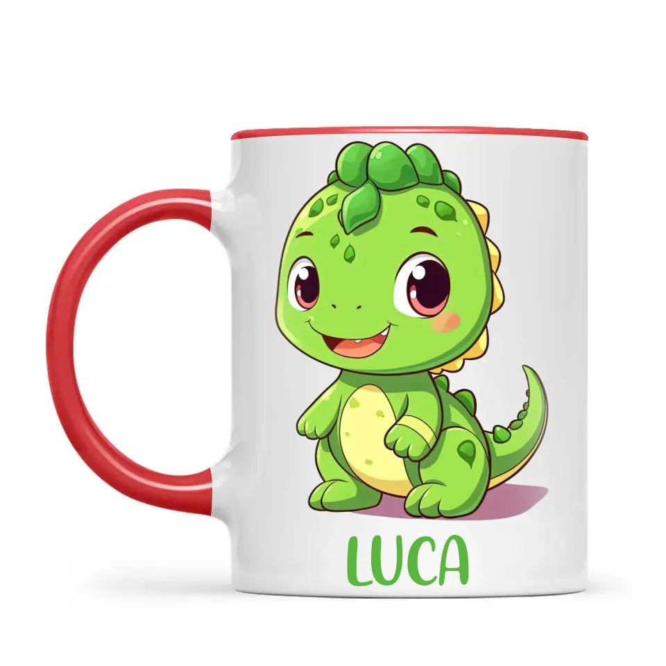 Green Dino Pal - Personalised Kids Mug