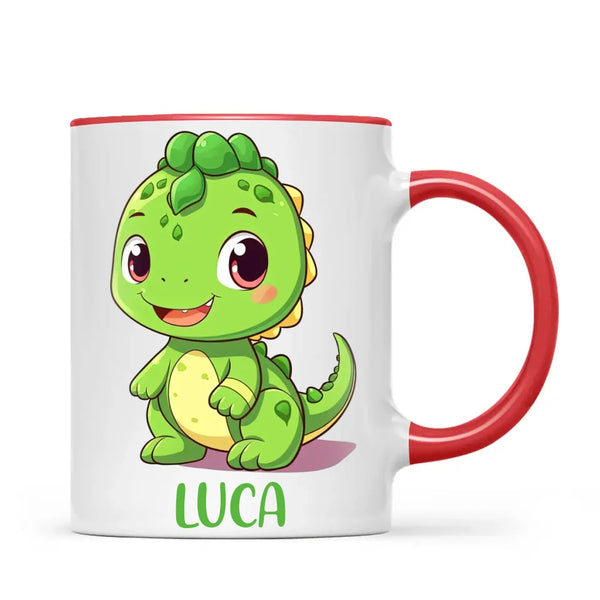 Green Dino Pal - Personalised Kids Mug