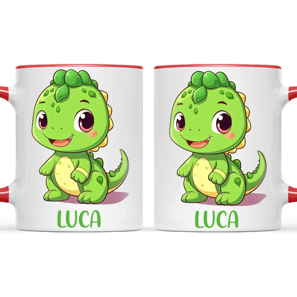 Green Dino Pal - Personalised Kids Mug