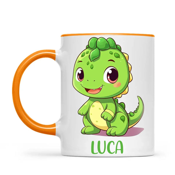 Green Dino Pal - Personalised Kids Mug