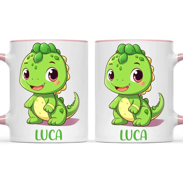 Green Dino Pal - Personalised Kids Mug